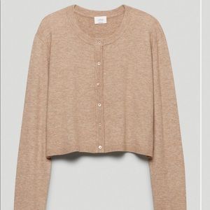 ARITZIA Wilfred Sicily wool cardigan in beige